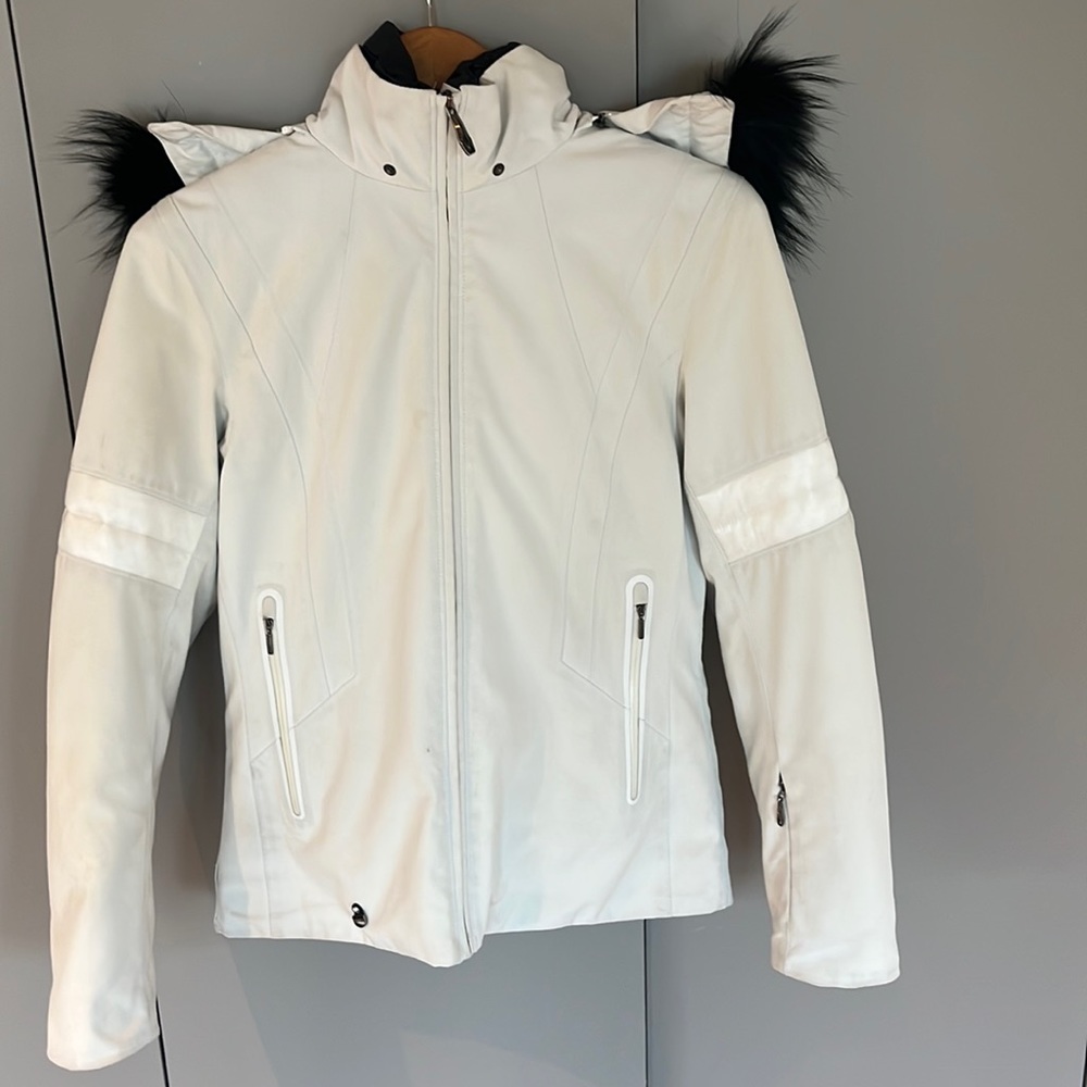 Spyder womens ski size 8 real fur hood